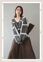 袖ビックループシャギージップブルゾン グレー lumier リュミエ - メルカリ