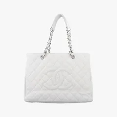 シャネルChanelマトラッセ ココマークGST ホワイト キャビアスキン A20995 12048115