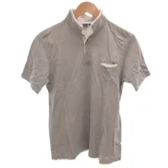 カルバンクライン CALVIN KLEIN ポロシャツ L 灰色 グレー 半袖 バンドカラー 胸ポケット付き /HW ■GY58