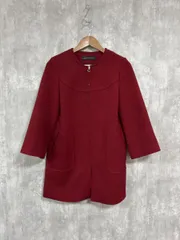 ZARA WOMAN ザラ ウーマン ノーカラー コート sizeXS/赤 ◆■ レディース
