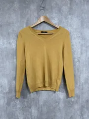 UNIQLO ユニクロ カシミヤ100% Vネック ニット セーター sizeM/マスタード ◆■ レディース