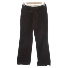 バナナリパブリック BANANA REPUBLIC パンツ スラックス 麻 リネン 2 茶 ブラウン ストライプ柄  /NL ■GY60