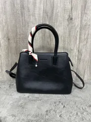 SAISON DE PAPILLON セゾン・ド・パピヨン スカーフ付き 2WAY 大容量 ハンド バッグ 黒 ■■ レディース