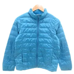 ユニクロ UNIQLO ウルトラライトダウンジャケット スタンドカラー 150 ライトブルー /YJ ■GY61