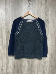 BLISS POINT ブリスポイント ビジュー カットソー sizeF/濃紺 ◇■ レディース