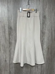 SAISON DE PAPILLON セゾンドパピヨン ハイウエストマーメイドスカート ロング スカート sizeL/アイボリー ■■ レディース