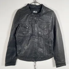 JILL by JILL STUART ジルスチュアート ピッグレザー シングルライダースジャケット Sサイズ ブラック フェアリーグランジ 短丈