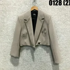 ZARA クロップド ジャケット ベージュ XS