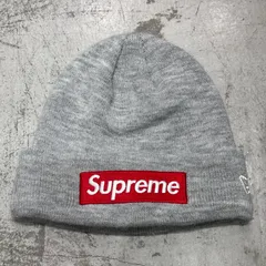 Supreme  × NEW ERA Box Logo Beanie ボックスロゴビーニー シュプリーム  × ニューエラ グレー F （8326M）