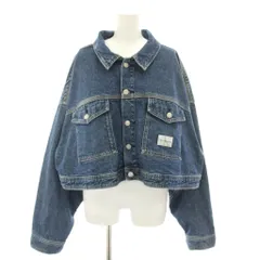 カルバンクラインジーンズ Calvin Klein Jeans クロップド Cropped デニムジャケット ジージャン Gジャン アウター M インディゴ /YT