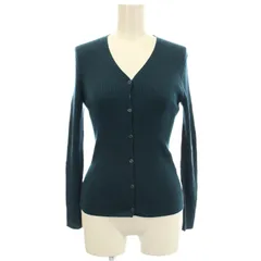 アナイ ANAYI ニット カーディガン 長袖 リブニット ウール 38 緑 グリーン /☆G