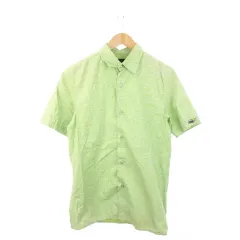 ディーゼル DIESEL 半袖シャツ レギュラー ワンポイント ロゴ 刺繍 ペイズリー柄 総柄 S 緑 グリーン /MN19 ■GY01