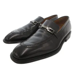 サルヴァトーレフェラガモ Salvatore Ferragamo ビットローファー 8.5 26.5cm シューズ Uチップ レザー 本革 黒 ブラック /AE