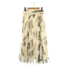 アプワイザーリッシェ Apuweiser-riche シアーフラワーフレアスカート ロング 0 アイボリー マルチカラー /DO ■OS ■SH