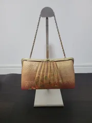 和装バッグ 和装小物 フォーマル バッグ ゴールド 花柄 ハンドバッグ 和装