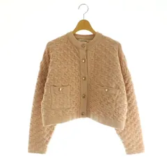 ココディール COCO DEAL 24SS ツイードニットカーディガン 2 ピンク /MI ■OS