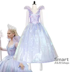 コスプレ 衣装 ウィキッド グリンダ 映画 ドレス ロングワンピース アニメ キャラクター 仮装 舞台 コスチューム レディース M251010-6