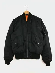 【中古品】ALPHA アルファ MA-1 FLIGHT JACKET BLACK 20004-201 MA-1 フライト ジャケット アウター 【145-251203-rt-07-tag】