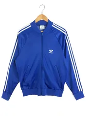 【中古品】adidas アディダス 80's VINTAGE TRACK JACKET BLUE 80年代 ヴィンテージ トラック ジャケット 銀タグ USA製 ヴィンテージ 【146-251203-rt-18-tag】