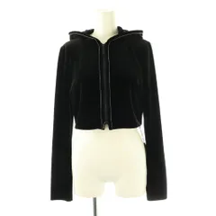 ベロアノワール バイ フォクシー ニューヨーク VELOUR NOIR by FOXEY NEW YORK 37179 ベロア ジップアップパーカー ショート丈 38 黒 /HKのサムネイル