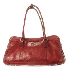 ダコタ Dakota ハンドバッグ ワンショルダー レザー 革 2ルーム 赤 レッド ワイン /CK10 ■GY18