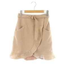 デイシー deicy フレアミニスカート フリル ベルト付き 0 スモークピンク /ES ■OS