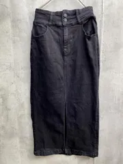 AZUL BY MOUSSY アズールバイマウジー 250DSA12-303J ハイウエスト スリット デニムスカート sizeL/黒 ◇■レディース