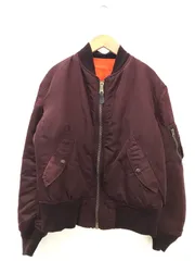 【現状渡し品】ALPHA アルファ MA-1 FLIGHT JACKET BORDEAUX MIL-J-82790J フライト ジャケット ボルドー USA製 民生品 【146-251227-rt-05-tag】