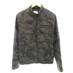 ザラ ZARA ライダースジャケット フェイクレザー 迷彩柄 S カーキ /AE