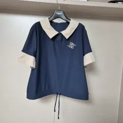 66)ジェイディエクス X2TSV6559 レディース ウーブン パッチ オーバーサイズ Tシャツ