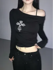 ディエアタウン ONE オフショルダー ブラック