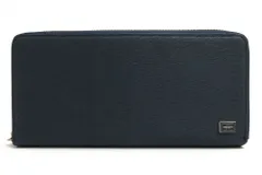 ポーター 吉田カバン／PORTER 長財布 財布 ウォレット メンズ 男性 男性用 レザー 革 本革 ネイビー 紺  052-02214 CURRENT WALLET カレント 小銭入れあり ラウンドジップ ラウンドファスナー
