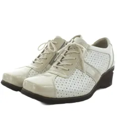 アシックス asics ウォーキング ペダラ PEDALA スニーカー シューズ ウェッジソール ヒール レースアップ 24.5cm ベージュ /AN21