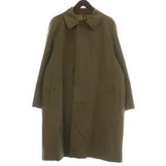 バーバリーズ Burberrys 70s ヴィンテージ 小文字タグ ステンカラー コート アウター ロング 裏地ノバチェック 比翼ボタン L カーキ /XZ ■GY17