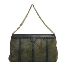 Kate spade(ケイトスペード) ハンドバッグ - カーキ×黒 チェーンショルダーストラップ レザー