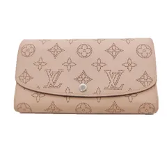 ≪値下げ≫【中古】LOUIS VUITTON ルイヴィトン M60145 モノグラム・マヒナ ポルトフォイユ・イリス ピンク パンチングレザー ソフトレザー 長財布 財布 A2302347【無料ギフトラッピング承ります】