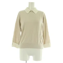 クミキョク 組曲 KUMIKYOKU 24SS Elena襟付きニットプルオーバー 七分袖 2 ベージュ /MY ■OS