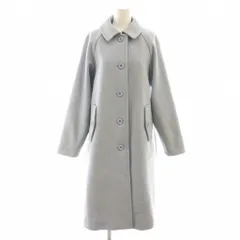 ブルーレーベルクレストブリッジ BLUE LABEL CRESTBRIDGE ロングコート ステンカラーコート アウター 裏地チェック 38 ライトブルー /DF ■GY53