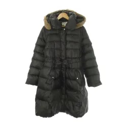 クミキョク 組曲 KUMIKYOKU ダウンコート フーディ ファー付き ウエストマーク ベルト付き リボン 女の子 170 黒 ブラック /CK4 ■GY61