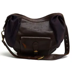 イルビゾンテ／IL BISONTE バッグ ショルダーバッグ 鞄 レディース 女性 女性用ナイロン レザー 革 本革 ダークブラウン 茶 ブラウン  L0894..L 定番