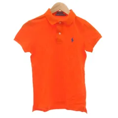 ラルフローレン RALPH LAUREN ポロシャツ M オレンジ 無地 ロゴ刺繍 半袖 /KR ■GY61