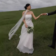 【新品・未使用】ブラケットウェディングドレス 森ガール風 オーガンザ風 高感度トラベルフォト 妖精のような超絶技巧スタジオドレス 女性用