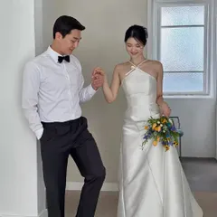 【新着 - 未使用】ハイレッグ ホワイト ウェディングドレス レディース