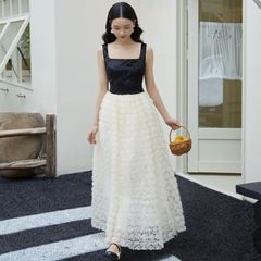 Bibiy. MIMI RIBBON SKIRT グレー　新品未使用 MIMI RIBBON SKIRT/166cm/着用サイズF｜Bibiy.