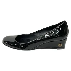 TORY BURCH(トリーバーチ) パンプス 6 1/2 M レディース - 黒 ウェッジソール レザー