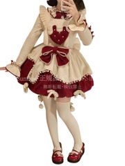 白と赤】セットアップ リボン キャミソール ロリータ ハート アイドル