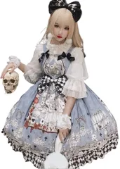 【特価】人気商品★ロリータ ジャンパースカート JSK アリス コスプレ ノースリーブ ドレス ワンピース スカート 衣装 撮影 コ CCS129P161