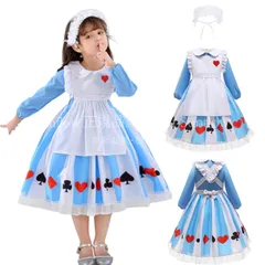 【特価】人気商品★アリス メイド服 女の子 ハロウィン コスプレ 仮装 子供 女の子 ワンピース 長袖 可愛い ロリータ コスプレ ドレス ハロウィン CCS129P126