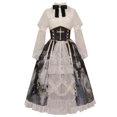 【特価】人気商品★ロリータ ジャンパースカート ゴスロリ JSK ドレス ワンピース ゴシック スカート 衣装 パーティ 撮影 コスプレ 女装 服 cospla CCS129P096