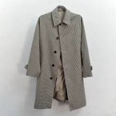 gu / チェック バルマカーンコート